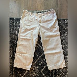 Eddie Bauer Khaki Capris Womens Size 14